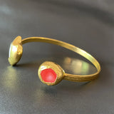 Pearl Ruby Electroplated Bracelet Palace Style Jewelry