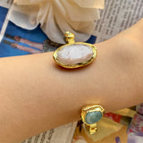 Irregular Pearl Tianhe Stone Bracelet Elegant Women's Jewelry