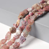 Raw Red Tourmaline Stone Bead for Jewelry Making
