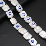 Baroque Pearl Beads Evil Eye Freshwater Spacer Bead for Jewelry Making DIY