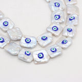 Baroque Pearl Beads Evil Eye Freshwater Spacer Bead for Jewelry Making DIY
