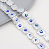 Baroque Pearl Beads Evil Eye Freshwater Spacer Bead for Jewelry Making DIY