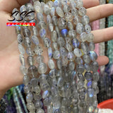 Irregular Gray Larvikite Labradorite Beads for Jewelry Making 8-10mm