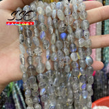 Irregular Gray Larvikite Labradorite Beads for Jewelry Making 8-10mm