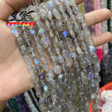 Irregular Gray Larvikite Labradorite Beads for Jewelry Making 8-10mm