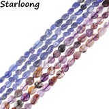 Irregular Tanzanite Purple Quartz Rutilated Carnelian Beads 6*8mm