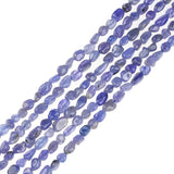 Irregular Tanzanite Purple Quartz Rutilated Carnelian Beads 6*8mm