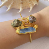 Irregular Tourmaline Crystal Bracelet Women's Jewelry