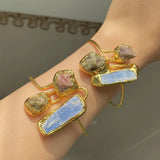 Irregular Tourmaline Crystal Bracelet Women's Jewelry