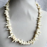 Natural Coral Stone Necklace Branch Beaded Chain Vintage Strand Gift