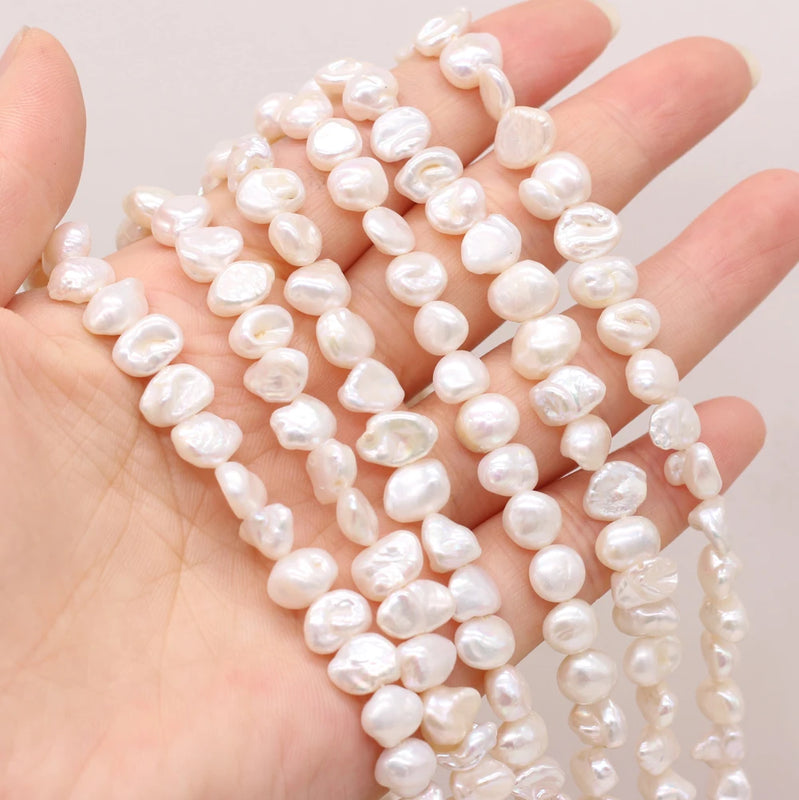 Natural Flat Round Pearl Shell Beads for DIY Jewelry