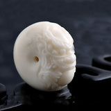 Ivory Fruit Dragon Head Bagel Pendant Necklace