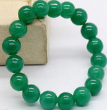12mm JADE Jadeite Round Gemstone Beads Bangle Bracelet