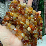 Faceted Rice Stone Beads 15'' for Jewelry Making