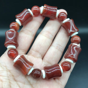 Natural Jade Bamboo Bracelet Bangle Men Women Healing Gemstone
