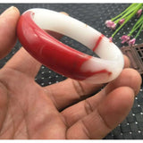 Natural Jade Bangle Bracelet Hand-Carved Fine Jewellery Charm Accessories