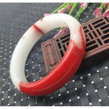 Natural Jade Bangle Bracelet Hand-Carved Fine Jewellery Charm Accessories