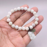 Jade Bead Bracelet Luck Pixiu Circle Bracelet 16-17cmL