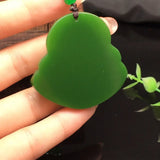 Jade Maitreya Buddha Pendant Necklace Men Women
