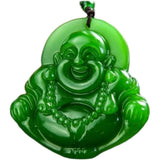 Jade Maitreya Buddha Pendant Necklace Men Women