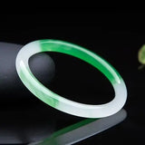 Natural Jade Bracelet Bangle Hand-Carved Luck Amulet