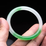Natural Jade Bracelet Bangle Hand-Carved Luck Amulet