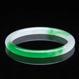 Natural Jade Bracelet Bangle Hand-Carved Luck Amulet
