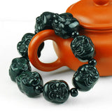 Natural Jade Beaded Buddha Bracelet for Men Women