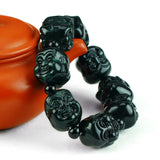 Natural Jade Beaded Buddha Bracelet for Men Women