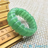 Natural Jade Agate Silk Crystal Bracelet with Charms
