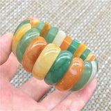 Natural Jade Agate Silk Crystal Bracelet with Charms