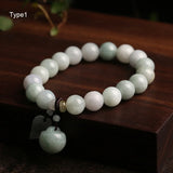 Natural Jade Bracelet Single Laps Charm Lucky Jewelry