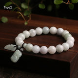 Natural Jade Bracelet Single Laps Charm Lucky Jewelry