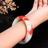 Hetian Jade Chicken Blood Jade Bracelet Female Joker Bracelet