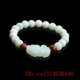 8mm Natural Jade Burma Emerald Bead Pig Bracelet Adjustable Bangle