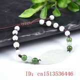 Natural Jade Burma Emerald Bead Bracelet Bangle Hand-Carved Woman