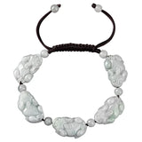 Natural Jade Burma Emerald Pixiu Bead Bracelet