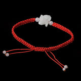 Jade Burma Emerald Rabbit Bead Bracelet Adjustable Bangle
