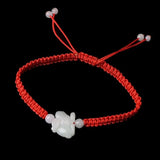 Jade Burma Emerald Rabbit Bead Bracelet Adjustable Bangle