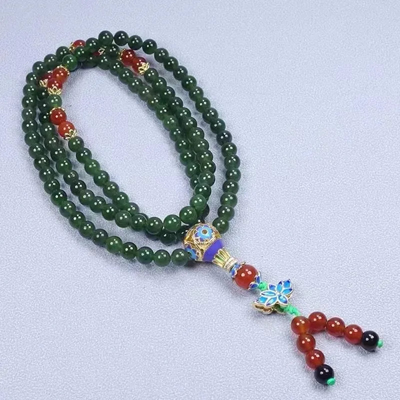 Burma Hotan Jade 6mm Bracelet Adjustable Bangle Jewelry