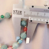 Green Gourd Ethnic Lucky Couple Bracelet Natural Jade&Chalcedony Beads