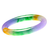 Natural Jade Colorful Jade Bracelet Ladies Round Fulushou Bracelet