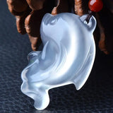 Jade Dolphin Pendant Necklace Lucky Amulet Necklace