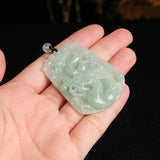 Natural Jade Dragon Pendant Necklace Charm Gemstone Jewelry