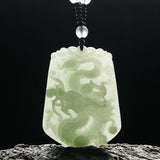 Natural Jade Dragon Pendant Necklace Charm Gemstone Jewelry