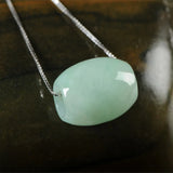 Natural Jade Emerald 15*17mm Luck Bead Pendant Charm Hand-Carved Amulet