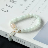 Jade Emerald Agate Beads Bracelet Adjustable Bangle Charm Jewelry