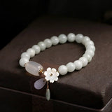 Jade Emerald Agate Beads Bracelet Adjustable Bangle Charm Jewelry