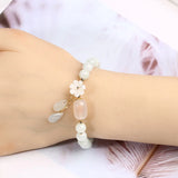 Jade Emerald Agate Beads Bracelet Adjustable Bangle Charm Jewelry