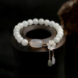 Jade Emerald Agate Beads Bracelet Adjustable Bangle Charm Jewelry